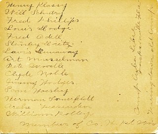 Members of Company H, 1st. Wisconsin,  Spanish-American War,